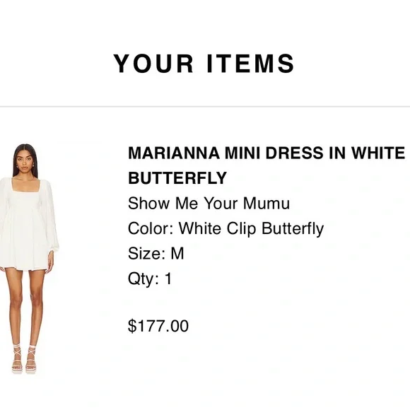 Show Me Your MuMu Cream Mini Dress - Picture 5 of 7